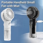 Su Sisi Spreyli Taşınabilir El Fan, 4 Hızlı USB Şarj Edilebilir Fanlar, Akülü Soğutma Sisi Fanı, Ofis Dış Mekan Seyahat Kamp için Kişisel Mini El Tipi Fan (Siyah)