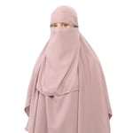 Sultanbaş Nikaplı Çarşaf Cilbab Khimar Abaya Kolu Lastikli Hakim Yaka Peçeli Ferace Medine İpek