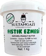 SULTANGAZİ Şekersiz Katkısız Fıstık Ezmesi%100 Yer Fıstığı 1kg