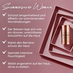 SUMMERSAVER Kadın yara önleyici çubuk, yara sürtünmelerine karşı uzun süreli ve etkili koruma, dermatolojik olarak test edilmiştir, SUMMERSAVER alüminyum içermez, PEG içermez, vegan, hayvanlar