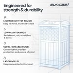 Suncast GHW1732 Dış Mekan Plastik 125 Litre Hasır Çöp Kutusu, Kahverengi
