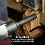 Sunex 224XD 1.3cm Drive 6-Point Extra Deep Impact Socket - 1.9cm