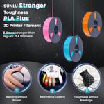 SUNLU PLA+ Filament, 1,75 mm, PLA Plus 3D Yazıcı Filamenti, Sertleştirici ve Daha Güçlü 3D Baskı PLA+ Filament, Neatly Wound, Boyut Hassasiyeti +/- 0,02 mm, 1 kg Kemik Beyazı