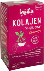 Süper Çay, 18 Piramit Poşet Çay, Erken Hasat El Yapımı Yeşil Çay, Vitamin ve Minareller ile Güçlendirilmiş, Prebiyotikli ve Kolajenli Yeşil Çay (Kolajenli Yeşil Çay)