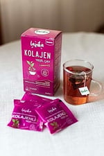 Süper Çay, 18 Piramit Poşet Çay, Erken Hasat El Yapımı Yeşil Çay, Vitamin ve Minareller ile Güçlendirilmiş, Prebiyotikli ve Kolajenli Yeşil Çay (Kolajenli Yeşil Çay)