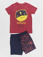 Süper Güçlü Erkek Çocuk T-shirt Şort Takım