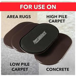 Super Sliders 4724095N Tekrar Kullanılabilir XL Halı İçin Ağır Mobilya Taşıyıcıları Hızlı ve Kolay Bir Şekilde Her Eşyayı Taşıır, Kahverengi, 4'lü Paket