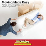 Super Sliders Halı için Çoklu Paket Oval Yeniden Kullanılabilir Mobilya Sürgüleri - Zahmetsiz Hareketli ve Yüzey Koruma, Bej (8'li Paket)