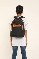 Superbag Sırt Çantası Siyah-fosforlu Portakal Seyahat Kurs Okul Günlük Kullanım