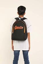 Superbag Sırt Çantası Siyah-fosforlu Portakal Seyahat Kurs Okul Günlük Kullanım