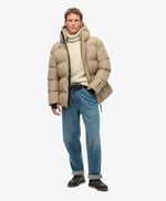 Superdry Erkek Kapüşonlu 5 Baffled Sports Mont, M5011901A2WX