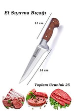 SürLaz Handmade Kasap Kurban Serisi Bıçak Seti Et Sebze Yüzme Sıyırma Bıçak Mutfak Sürmene Bıçağı 4'lü
