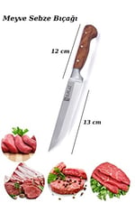 SürLaz Handmade Kasap Kurban Serisi Bıçak Seti Et Sebze Yüzme Sıyırma Bıçak Mutfak Sürmene Bıçağı 4'lü
