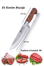 SürLaz Handmade Kasap Kurban Serisi Bıçak Seti Et Sebze Yüzme Sıyırma Bıçak Mutfak Sürmene Bıçağı 4'lü