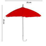 SüSLe Bebek ve Parti Dekoratif SüS Şemsiyesi, 25 cm - Kırmızı