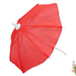 SüSLe Bebek ve Parti Dekoratif SüS Şemsiyesi, 25 cm - Kırmızı