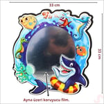 SüSLe Bebek ve Parti Deniz Canlıları Aynalı Duvar Stickerı, 33cm x 33cm