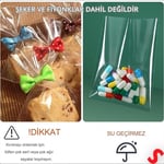 SüSLe Bebek ve Parti Kurabiye Şeker Poşeti 20cm x 10cm - 25 Adet