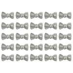 SüSLe Bebek ve Parti Polyester Papyon Fiyonk, 2,0 x 1,0 cm - 25 Adet - GÜMÜŞ