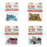 SüSLe Bebek ve Parti Polyester Papyon Fiyonk, 2,0 x 1,0 cm - 25 Adet - ALTIN