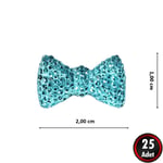 SüSLe Bebek ve Parti Polyester Papyon Fiyonk, 2,0 x 1,0 cm - 25 Adet - MAVİ
