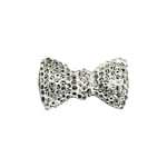 SüSLe Bebek ve Parti Polyester Papyon Fiyonk, 2,0 x 1,0 cm - 25 Adet - GÜMÜŞ