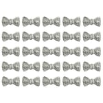 SüSLe Bebek ve Parti Polyester Papyon Fiyonk, 2,0 x 1,0 cm - 25 Adet - GÜMÜŞ