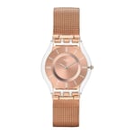 Swatch Montre Hello Darling en acier rose Skin, Kayış
