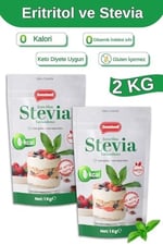 Sweetwell Zero Slim Stevia & Eritritol Tatlandırıcı 1 Kg x 2 Adet Şekersiz, 0 Kalori, Keto ve Vegan Uyumlu