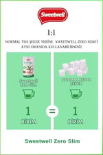 Sweetwell Zero Slim Stevia & Eritritol Tatlandırıcı 1 Kg x 3 Adet Şekersiz, 0 Kalori, Keto ve Vegan Uyumlu