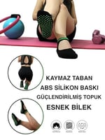 Sweex Kadın 2’li Kaymaz Tabanlı Pamuklu Yoga Pilates Çorapları - Nefes Alabilir, Renkli, Konforlu 36-40