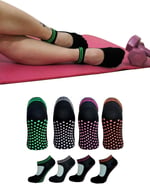 Sweex Kadın 4’lü Kaymaz Tabanlı Pamuklu Yoga Pilates Çorapları - Nefes Alabilir, Renkli, Konforlu 37-40