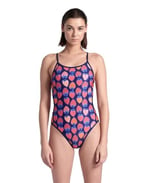Swimsuit Challenge Back Reversible Kadın Mavi Yüzücü Mayo 005897700