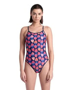 Swimsuit Challenge Back Reversible Kadın Mavi Yüzücü Mayo 005897700