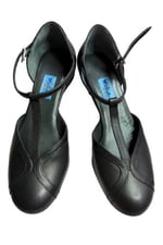 SWINGTIME – T-Strap SWING-LİNDY HOP- Dans Ayakkabısı (Siyah Deri) - Bedenler: 35 EU, 36 EU, 39 EU, 40 EU
