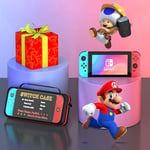 Switch Carrying Case for Nintendo Switch OLED/LITE, Protable Slim Light Travel Storage Bag Pouch for Console Joycon & Video Game Accessories, Protective Hard Shell Cover with Handle, Gift to Boy Girl