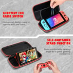 Switch Carrying Case for Nintendo Switch OLED/LITE, Protable Slim Light Travel Storage Bag Pouch for Console Joycon & Video Game Accessories, Protective Hard Shell Cover with Handle, Gift to Boy Girl
