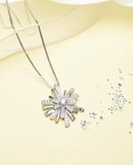Swr Diamond Seri Elegant Design Kar Tanesi Kadın Gümüş Kolye