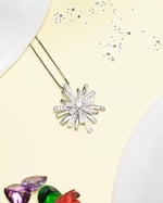 Swr Diamond Seri Elegant Design Kar Tanesi Kadın Gümüş Kolye