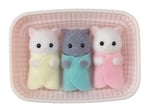 Sylvanian Families 5458 İran Kedisi Üçüz, Renkli