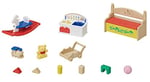 Sylvanian Families Epoch ESF5709 Tavşan ve Panda Bebeğin Oyun Odası Oyuncak