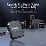 SYNCO G1 A2 Pro Kablosuz Yaka Mikrofon 2.4G Klip Yaka Mic Sistemi Verici Alıcı Kiti DSLR Kamera Smartphone için Şarj Kılıfı ile