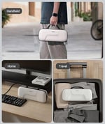 Syntech Koruma için PS Portal ile Uyumlu Taşıma Çantası, PS Portal Aksesuarlarının Saklanması için Bölmeli ve File Cepli Özel Taşınabilir Kılıf, Seyahat için Kadife İç Sert Kabuk