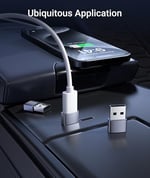 Syntech USB C Kadın - USB Erkek Adaptör 3'lü Paket [Seyahat Olması Gerekenler, Alüminyum] USB C - USB Adaptörü, Tip C Şarj Kablosu Güç Dönüştürücü iPhone 17 16 15 Apple Watch AirPods CarPlay ile