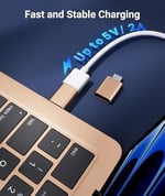 Syntech USB C - USB Adaptör [2 Paket] USB C Fiş USB 3 Soket Adaptör iPhone 15 Pro Max iMac iPad Mini/Pro 2021 MacBook Pro Air 2023 ve diğer Tip C Cihazlar ile Uyumlu, Altın