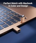 Syntech USB C - USB Adaptör [2 Paket] USB C Fiş USB 3 Soket Adaptör iPhone 15 Pro Max iMac iPad Mini/Pro 2021 MacBook Pro Air 2023 ve diğer Tip C Cihazlar ile Uyumlu, Altın