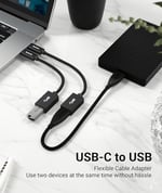 Syntech USB-C - USB adaptörü, 2'li paket USB-C - USB 3.0, 10Gbps Type-C, Thunderbolt 3 - USB OTG kablosu, iPhone 17/16/15 Pro Max, iPad mini 6, MacBook Pro/Air/Neo ile uyumlu, siyah