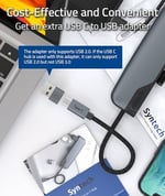 Syntech USB C - USB Hub 4 Bağlantı Noktası, Tip C - USB 3.0 Hub, USB C - USB Adaptörü (USB 2.0), Thunderbolt 3 - USB Hub Thunderbolt 4 MacBook Pro, iPad Pro, iMac, Surface ile Uyumlu