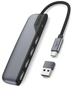 Syntech USB C - USB Hub 4 Bağlantı Noktası, Tip C - USB 3.0 Hub, USB C - USB Adaptörü (USB 2.0), Thunderbolt 3 - USB Hub Thunderbolt 4 MacBook Pro, iPad Pro, iMac, Surface ile Uyumlu