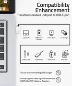 Syntech USB - USB C Adaptörü 4 Paket, Tip C Dişi - USB Erkek Dönüştürücü Güç Şarj Kablosu Adaptörü MagSafe Apple Watch Serisi 10/SE/Ultra 2 iPhone 17 E Air Pro Max AirPods Pro ile Uyumlu, Beyaz